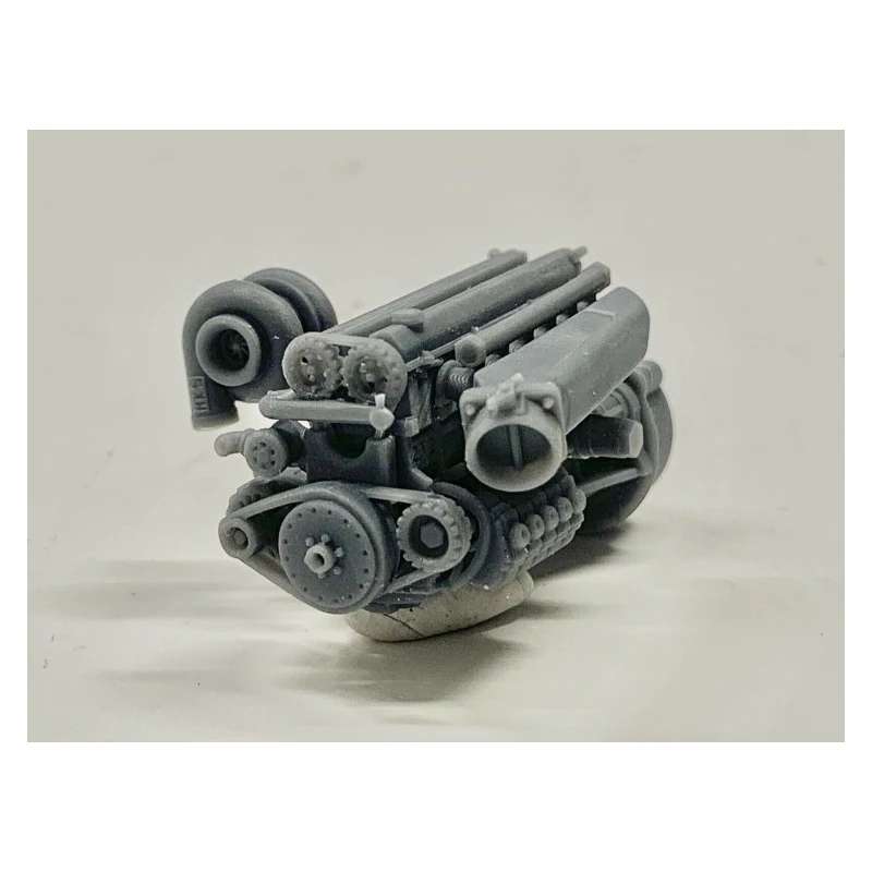 1/24 Alloy die casting 2JZ Four-cylinder Turbo Engine with Turbine 3D Printing Resin Material Model Kit Car Model  Accessories