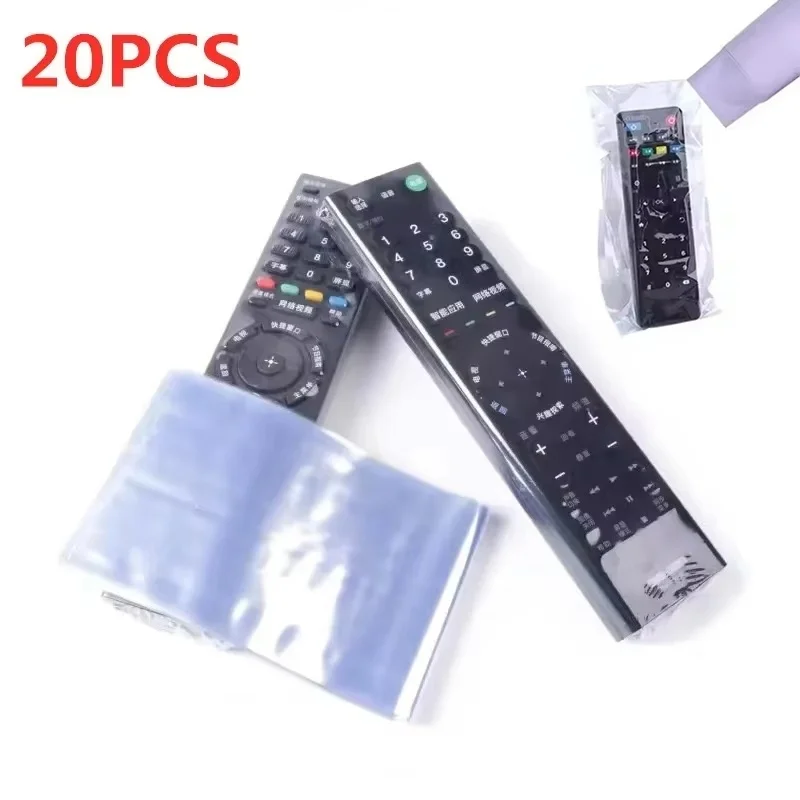 5/10/20PCS Transparent Shrink Film Bag Anti-dust Cover Protective Case For TV Air Conditioner Remote Control Shrink Plastic Film