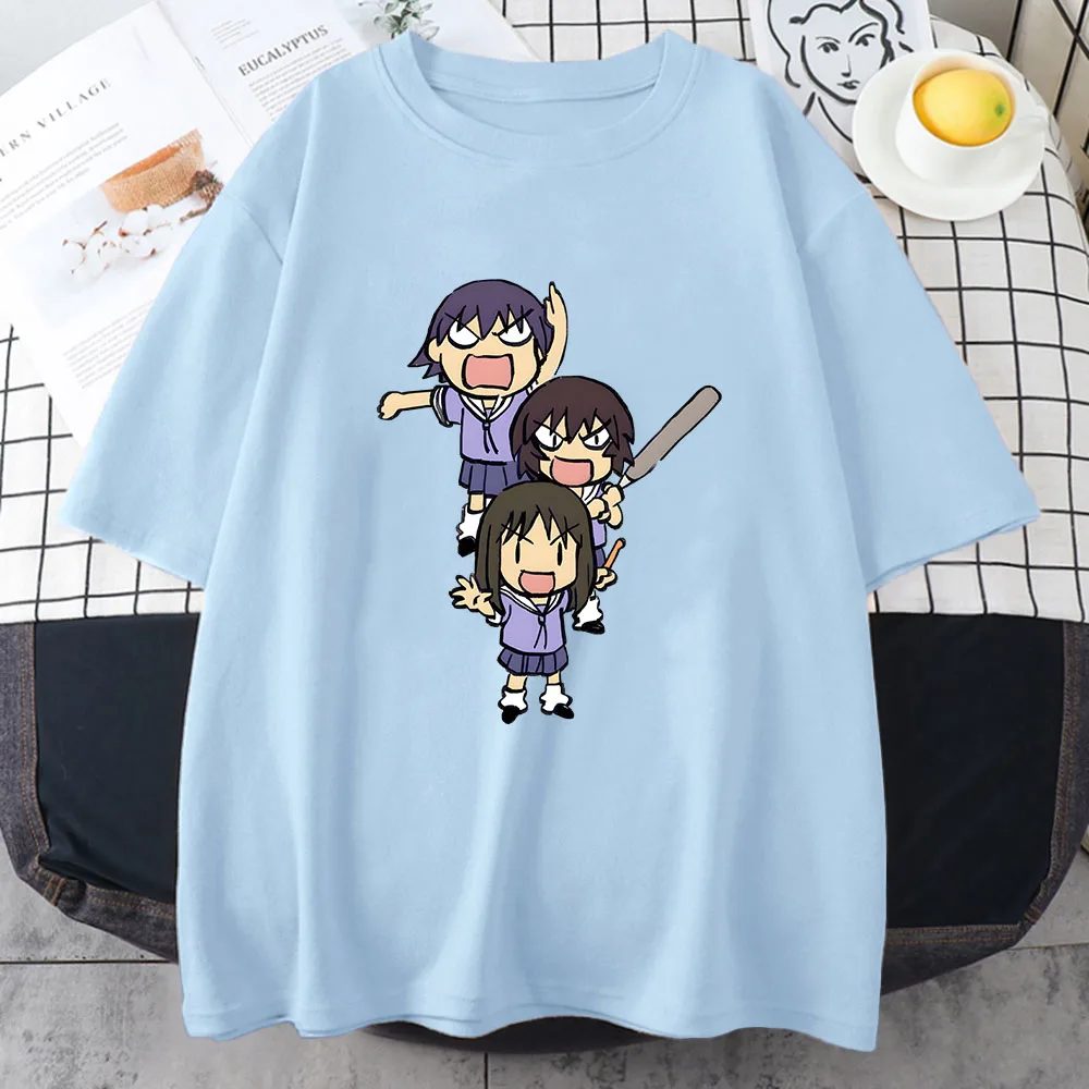 تيشيرتات azumange دايو تشييو ميهاما تيشيرتات نسائية مانغا/كوميك سائد تشيرتات قطن 100% تي شيرت بتصميم مريح ملابس خروج