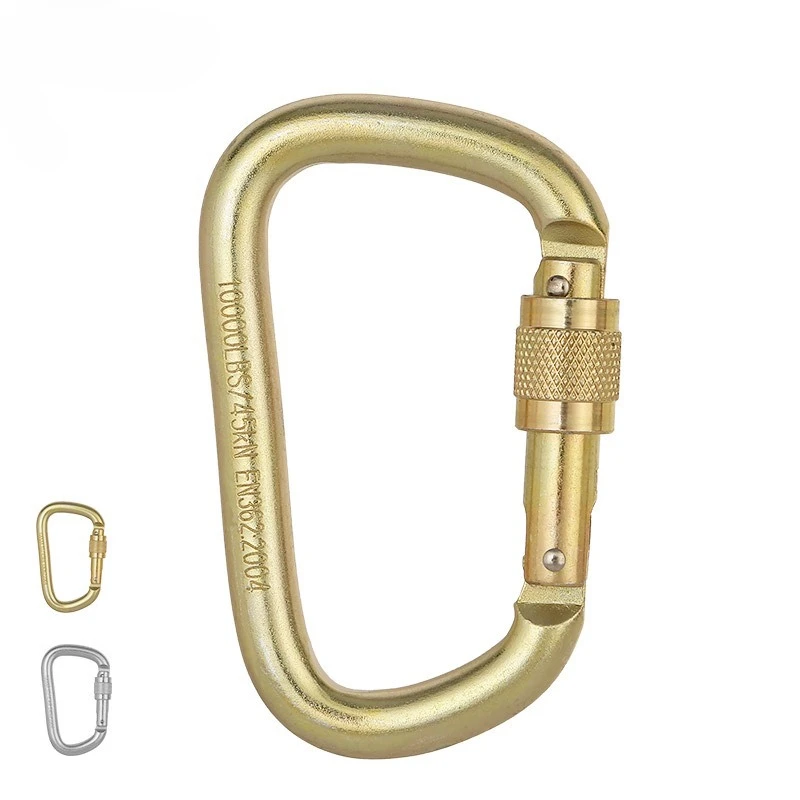 

Climbing Lock D Shaped Carabiner High Strength Bearing Steel Master Buckle for Climbing Mountaineering