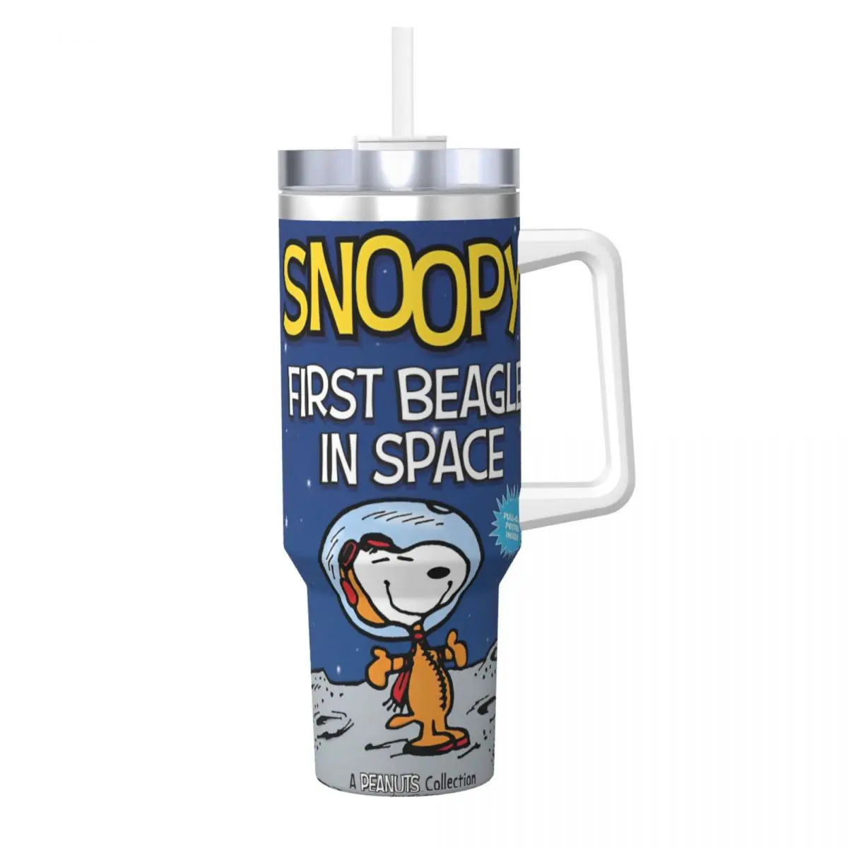 

Snoopy стакан с астронавтом Miniso, бутылка для холодной и горячей воды, сохраняющая тепло кружка для кофе из нержавеющей стали, графические кружки для кемпинга и автомобиля