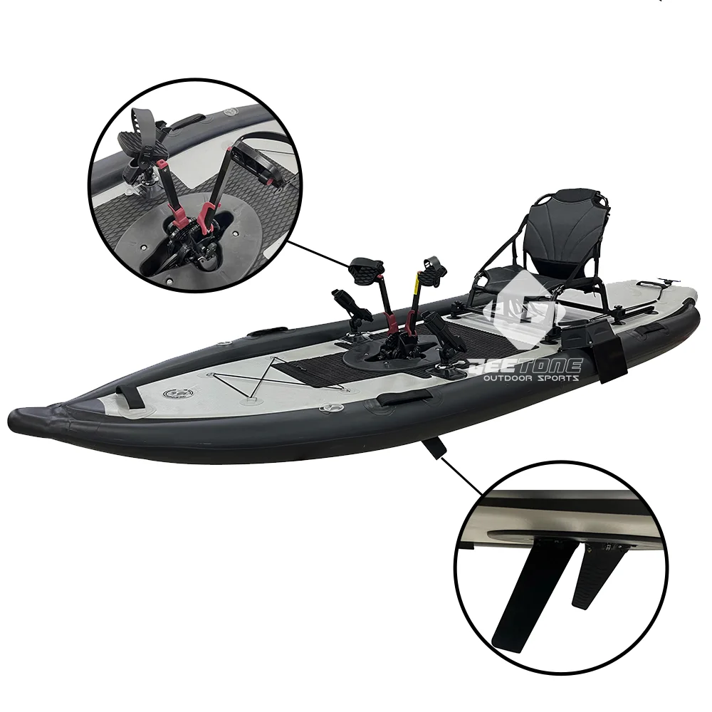 Pedal Flaps Kayak Inflatable Reinforced PVC 1000D Drip Seam Foot Drive