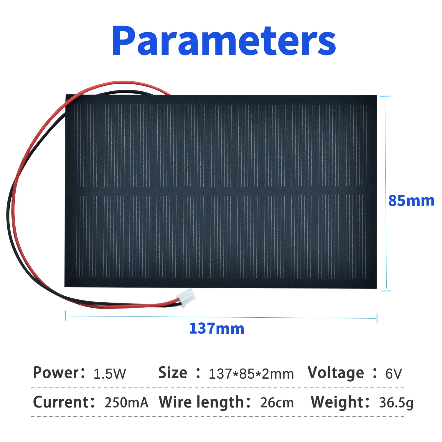 Keyestudio PET Solar Panel Connected To Charging Frosted Surface High conversion Rate With Wires Tech-production DIY Component