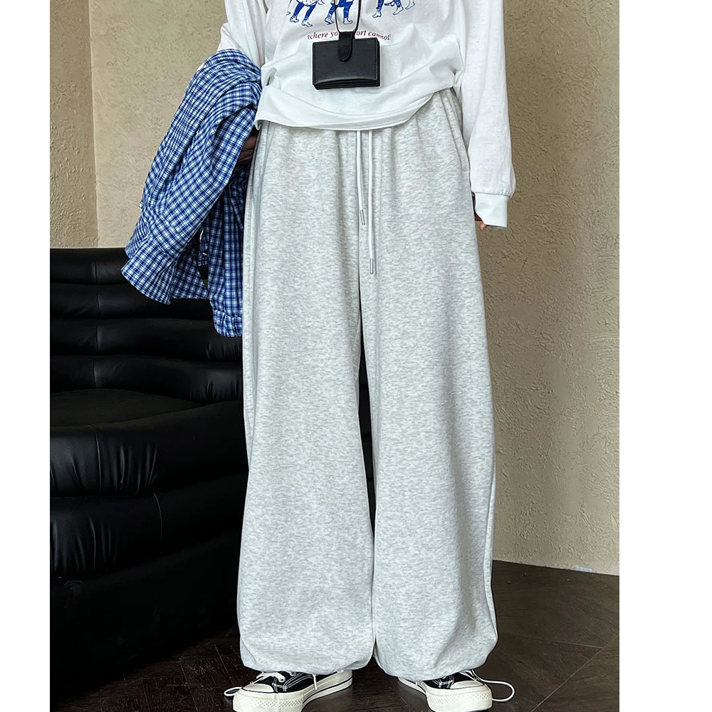 Women Autumn Cargo Pants 50% Cotton High Waist Gray Black Color Long Pants Fashion Clothes Thick Pants Female Trousers