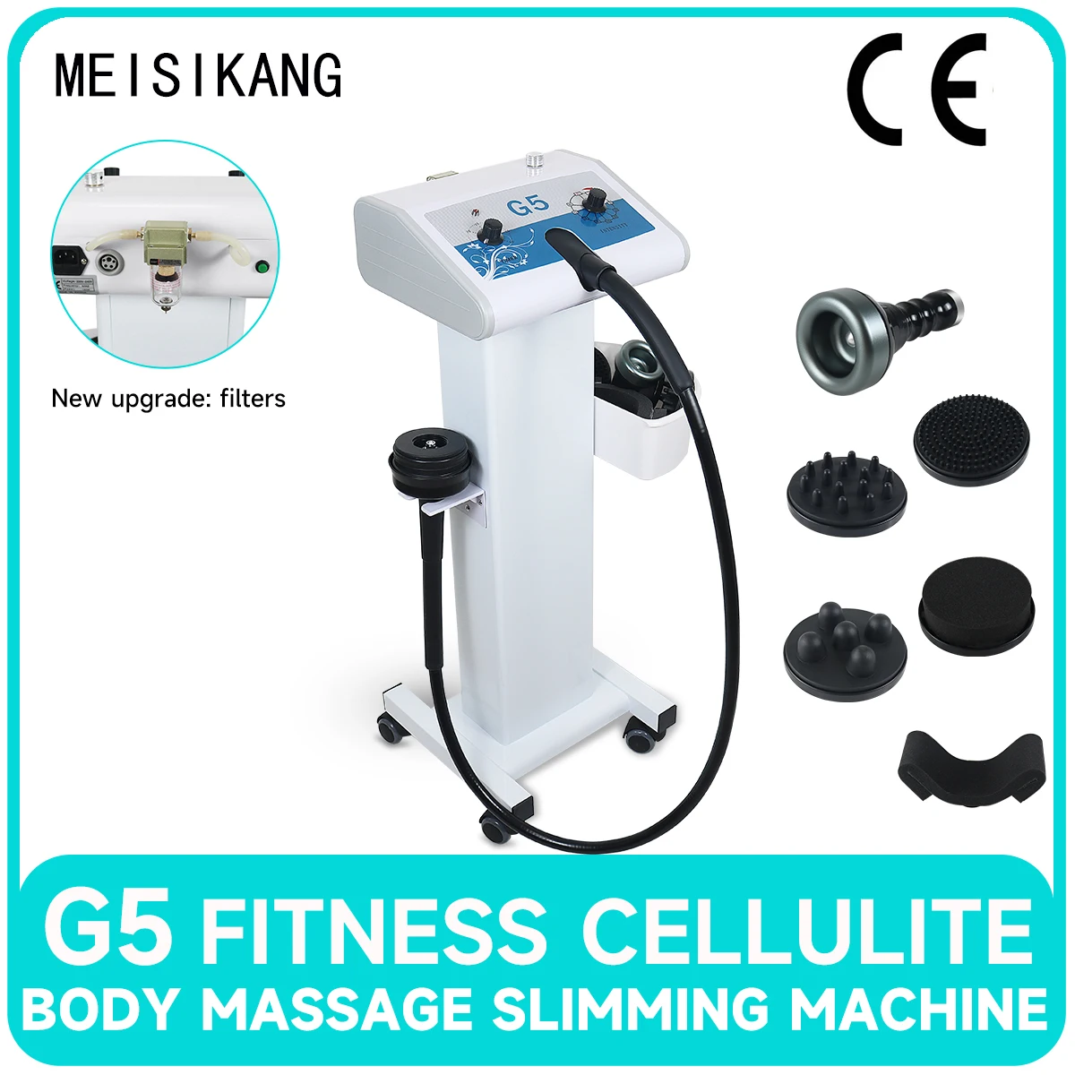 

MEISIKANG Vaccum Body Massager G5 Vibrator Cellulite Massage Machine Slimming Weights Loss Fat Body Massagers