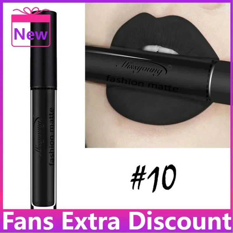 NEW Hot Sexy Black Lipstick Matte Waterproof Velvet Lip Stick 18 Colors Pigments Makeup Matte Lipsticks Beauty Lips for Club