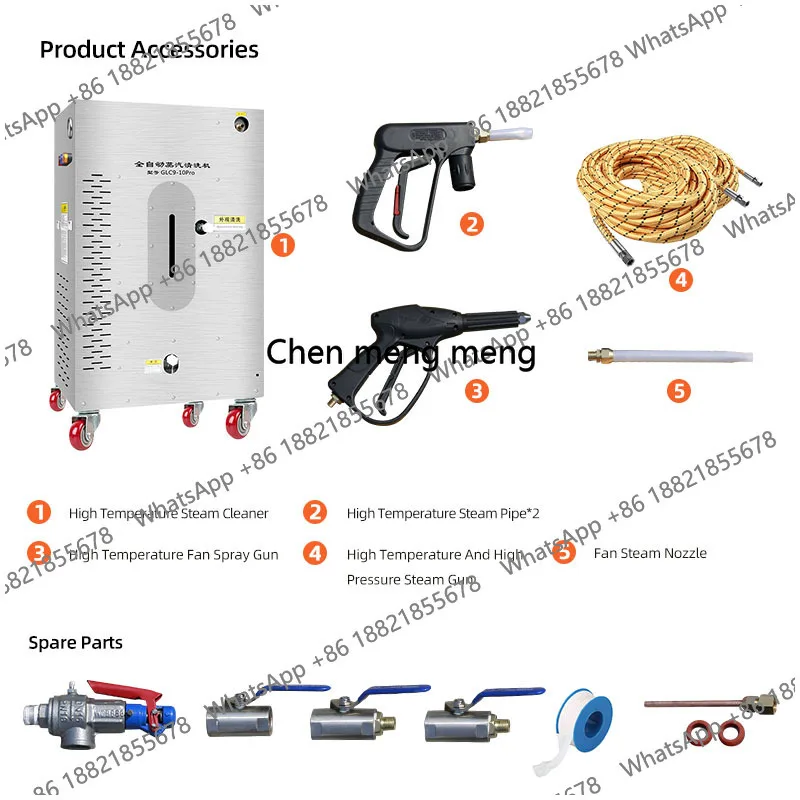 SPS 9000W 9KG Automatic High Temperature Steam Washing Machine Car Washer