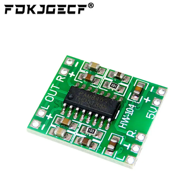100PCS PAM8403 Super mini digital amplifier board 2 * 3W Class D digital amplifier board efficient 2.5 to 5V USB power supply