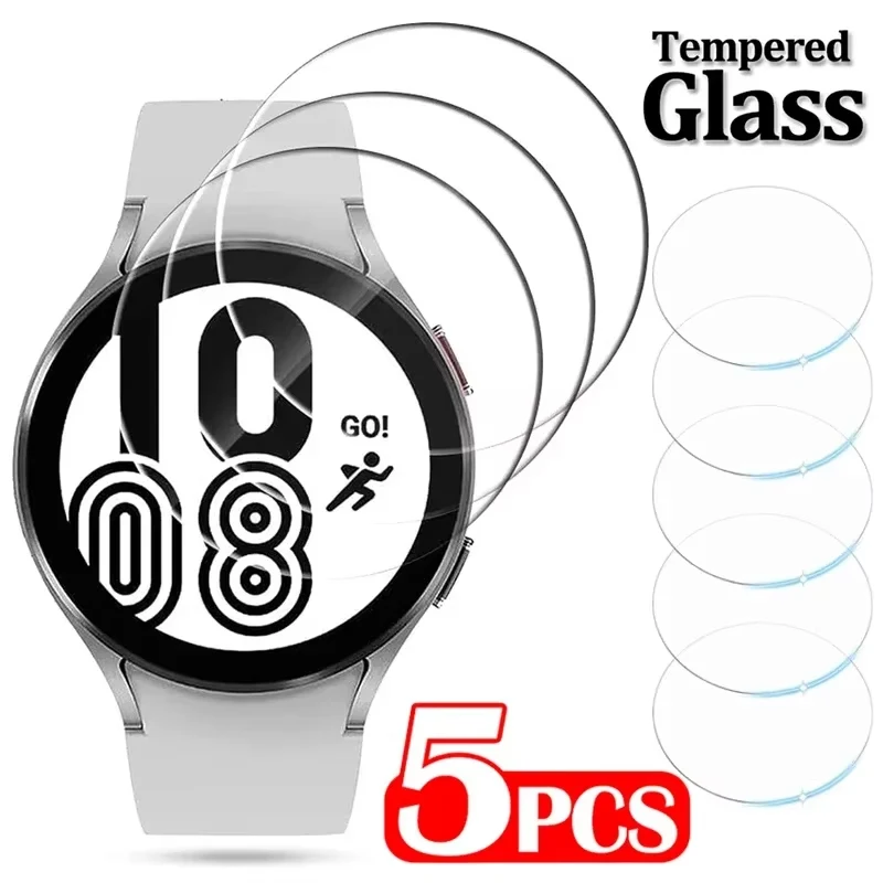 1-5Pcs HD Tempered Glass For Samsung Galaxy Watch 7 6 5 4 Pro 6 Classic 47MM 45MM 44MM 43MM 40MM Sensitive Touch Protective Film