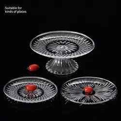 Creative Dish Transparent Fruit Plate Ktv Plastic Multi-Layer Cake Plate Creative Double Fruit Plate