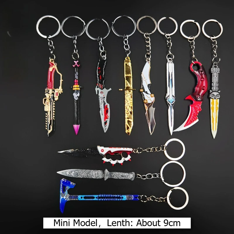 9cm Mini Alloy Decorative Keychain Non Sharp Edge Collectible Bag Pendant Cosplay Ornament Nice Fans Display Souvenir Gift