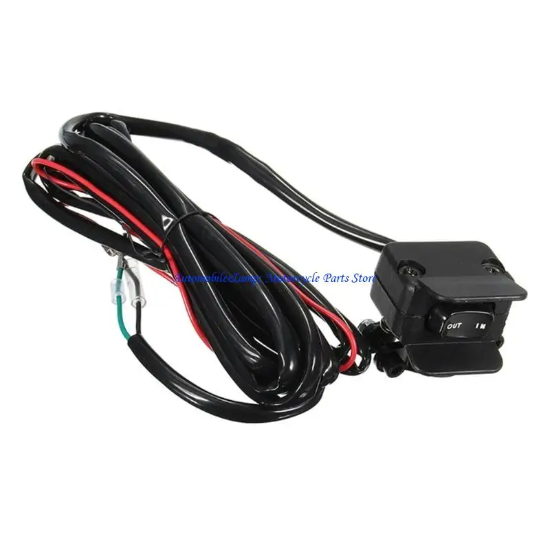 H7BD 3-Meter Winch Rocker Switch Compatible for ATV/UTV Handlebar Control Line