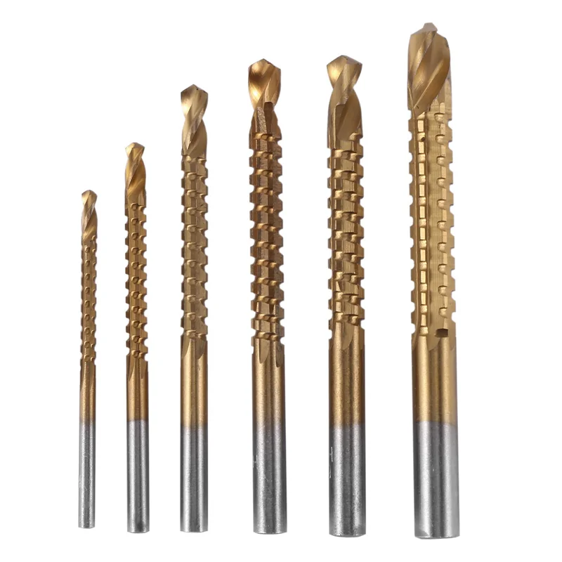 A19F-12 Pcs HSS Milling Drills Set Wood Drill Bits Drill Set For Wood Metal K075