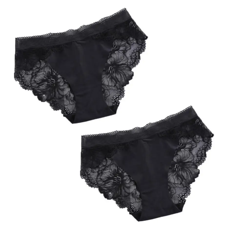 

Summer Elastic Hollow Breathable Lace Sexy Women Underwear Low Waisted Solid Seductive Embroidery Fashion Panties Comfortable