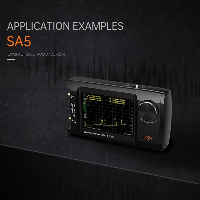 Newest 4Inch IPS LCD SA5 Spectrum Analyzer Spectrum Anslyzer 100K-5.3Ghz Signal Generator Built-In 5000Mah Battery