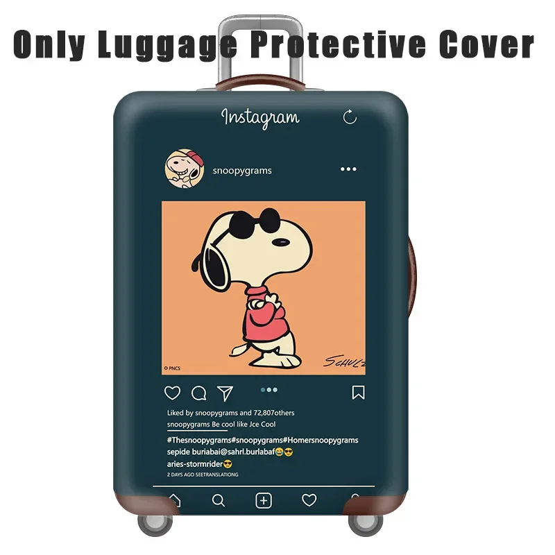 Snoopy Thick Elastic Luggage Protective Cover Zipper Suit for 18-32 Inch Bag Suitcase Covers Trolley Cover Travel Accessories