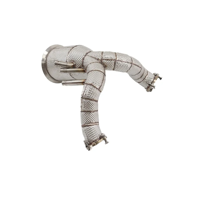 

ING Exhaust System High Flow Performance Downpipe for Audi Q7 Q8 3.0T OPF Version With Heat Shield Racing Pipe