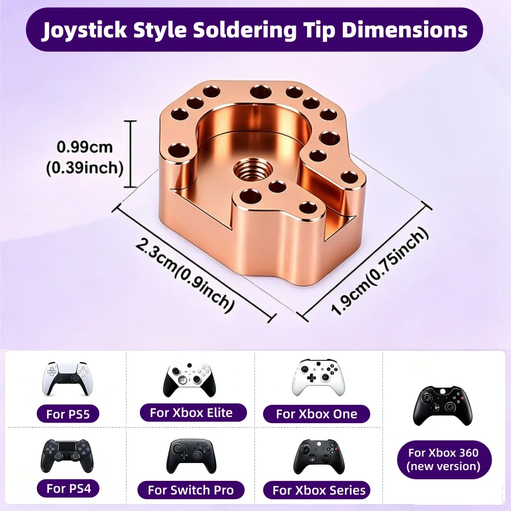 Joystick Desoldering Iron Tip Heating Stick T12/C245/936/200 Soldering Station for PS4 PS5 Xbox Switch Pro Sticks Repair Tool
