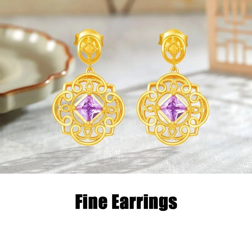 

XBAITU Sterling Silver Earrings Retro Lace Studs Elegant Geometric Design High Sense Jewelry Perfect Birthday Gift For Women
