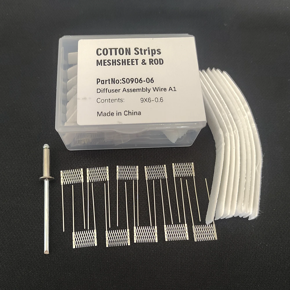 4 Type Cotton Strip Meshsheet Resistance 0.6/0.8ohm 9x6mm 5.5x5.5/1.0ohm 6x5.5mm/1.2ohm Kit Repair Tool Accessary Parts