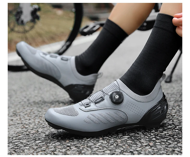 Professionelle SPD Cleat MTB Fahrradschuhe für Herren und Damen, atmungsaktiv, verschleißfest, rutschfest, leicht, Speed Dirt Mountainbike-Schuhe – Detail 15