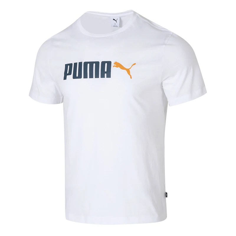 Puma white short-sleeve men's cotton loose-fit round-neck sports t-shirt 691341-02