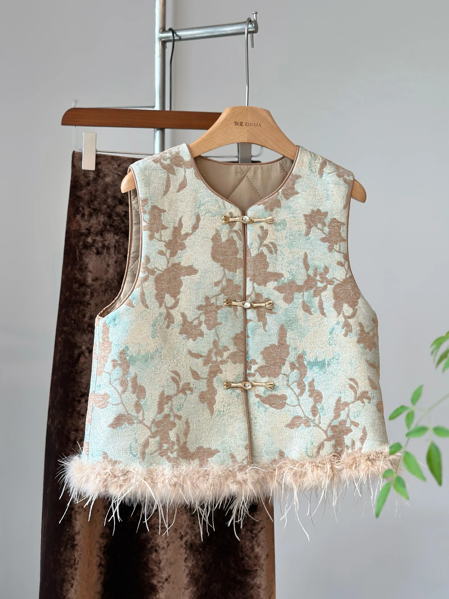High-End New Chinese Style Quilted Vest Young Short Thickened National Outer Wear Autumn and Winter Waistcoat