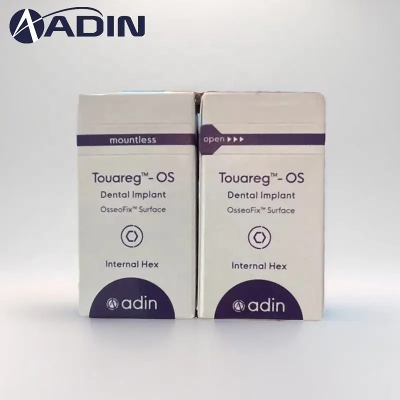 Adin Touareg-OS Implant & Healing Abutment Kit, OsseoFix SLA Surface, Internal Hex Connection for Immediate Loading