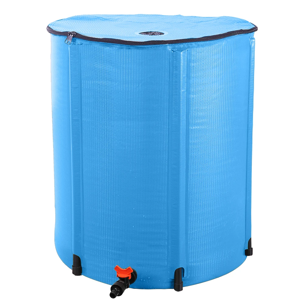 

50 Gallon Folding Rain Barrel Water Collector Blue