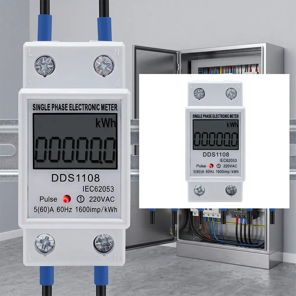 LCD Display Single Phase Electric Energy Meter Reset Function Multi-Function Digital Watt-Hour Meter 60Hz Smart Meter