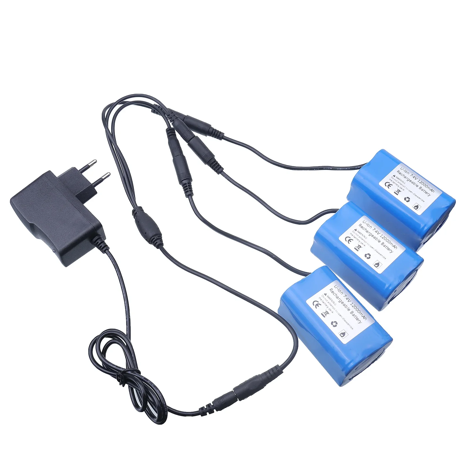 7.4V 12000mAh Battery with USB Charger For T188 T888 2011-5 V007 C18 H18 Remote Control RC Fishing Bait Boat Spare Battery Parts