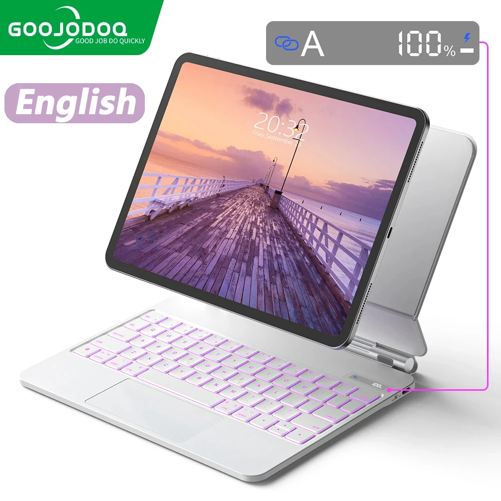 新品！goojodoq M4 iPad pro 13インチ用　マジックキーボード GOOJODOQ Magic Keyboard Case for iPad Pro 13-inch (M4, 2024) With