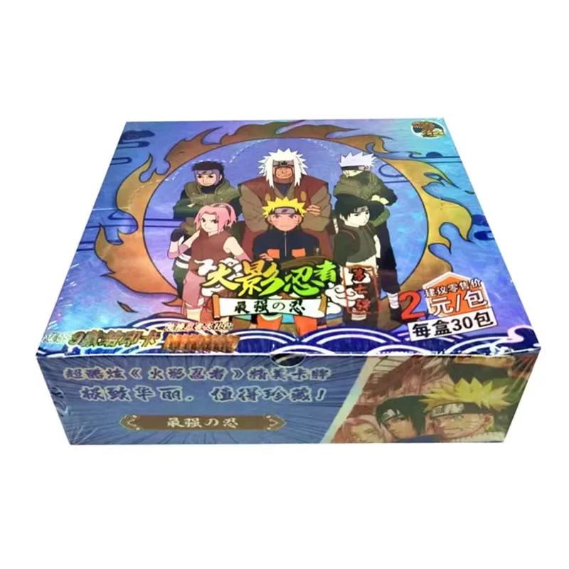 Japanese Classic Anime Naruto Exquisite Peripheral Card Box Popular Character Uzumaki Naruto Glitter Cards Kids Birthday Gifts