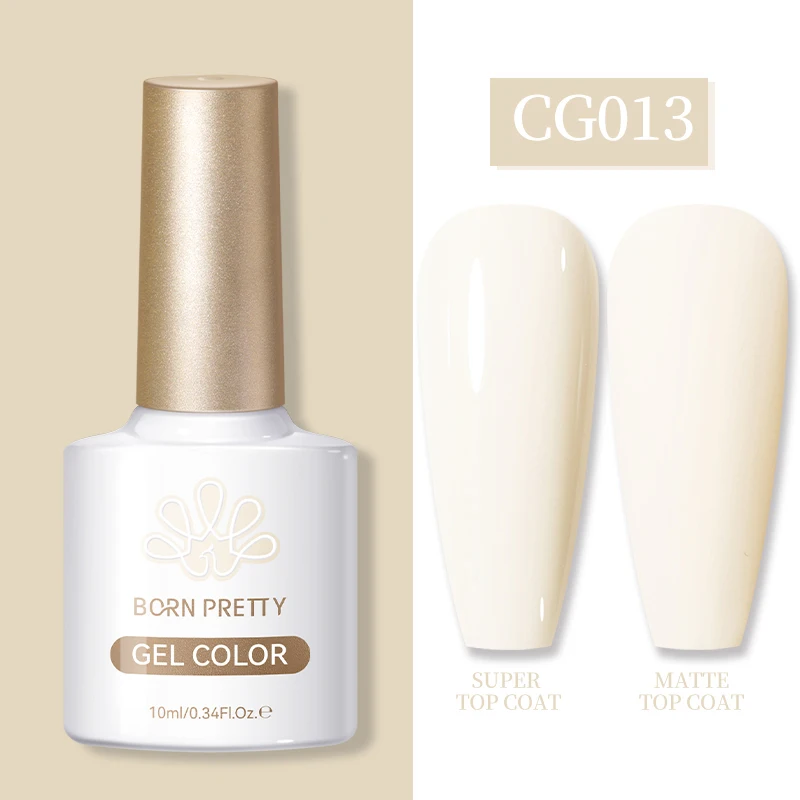 BORN PRETTY 10ML Nagel-Gel-Lack Abziehbarer UV-LED Semi-Permanenter Nagellack für Salon und Zuhause Französische Nägel Maniküre Gel-Nägel
