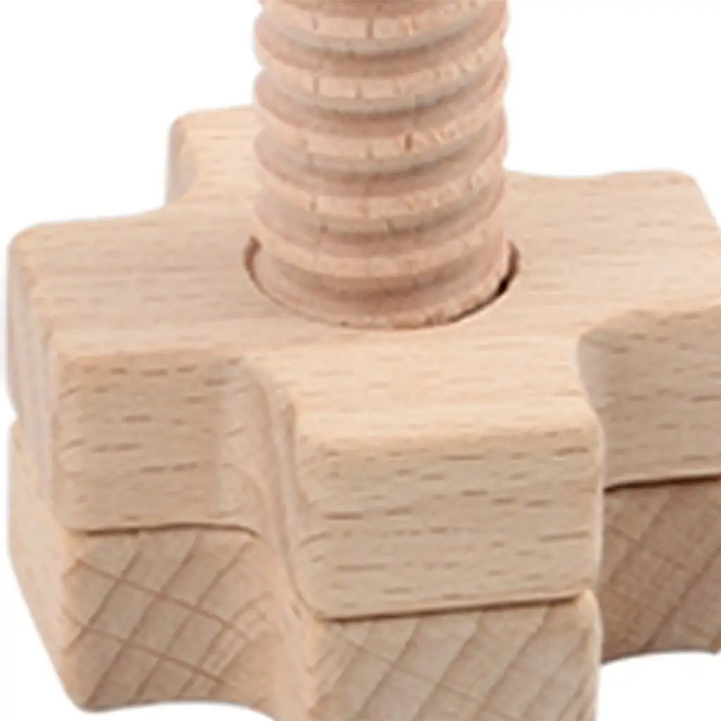6x Combination of Wooden Screws And Nuts for 3, 4 And 5 Year Olds