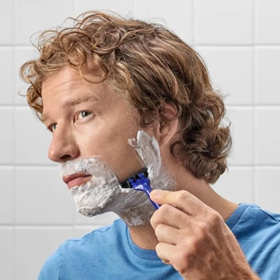 ماكينة حلاقة للاستعمال مرة واحدة للرجال 10 عدد 3 شفرات شفرات حلاقة رجالية للسفر وراحة OntheGo مثالية للاستخدام اليومي لرحلة عمل في صالة الألعاب الرياضية