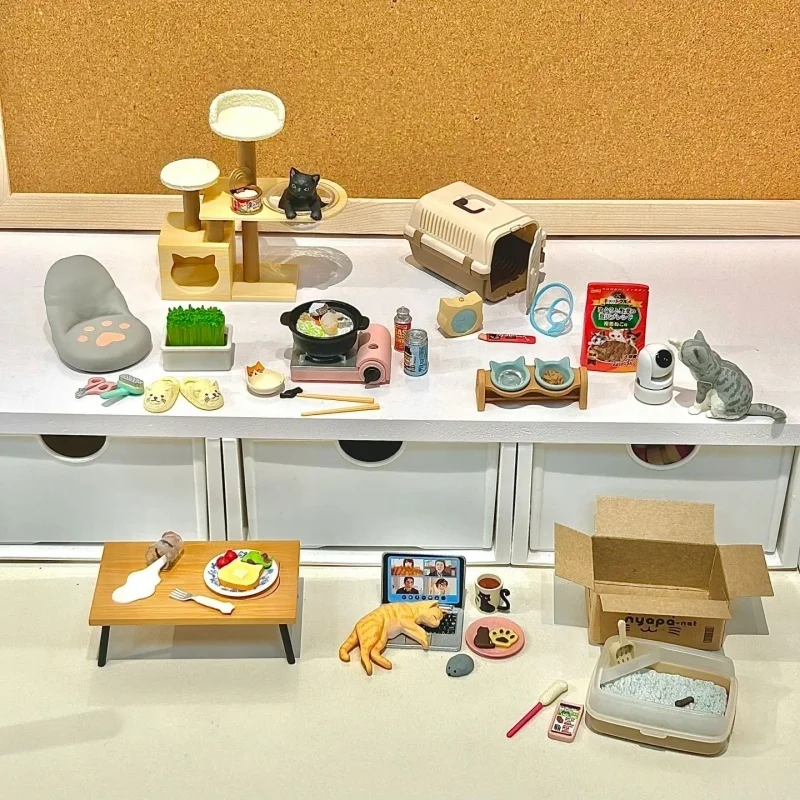 

Re-ment Capsule Toys My Daily Life with Cats Blind Box Rement Living Environment Emulation Miniature Model