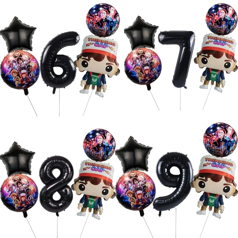 Ballons en aluminium et latex pour le film Strange Story, décoration de festival à thème fleur carnivore, ensemble de ballons pour fête d'anniversaire, fournitures de Noël