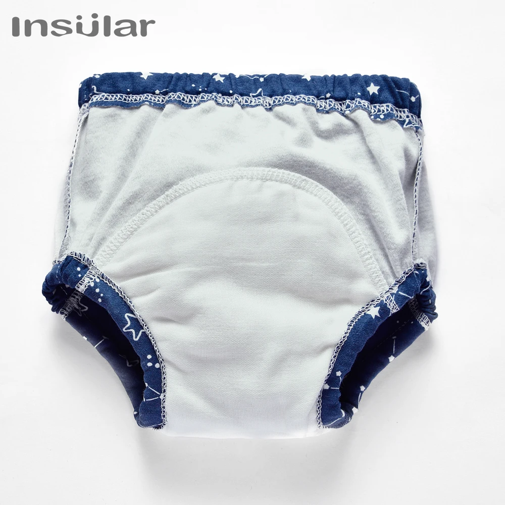 Insular Baby Training Pants Reusable Cotton Cloth Baby Diapers  Washable Infants Children Underwear Nappy Changing 2PCs/Box