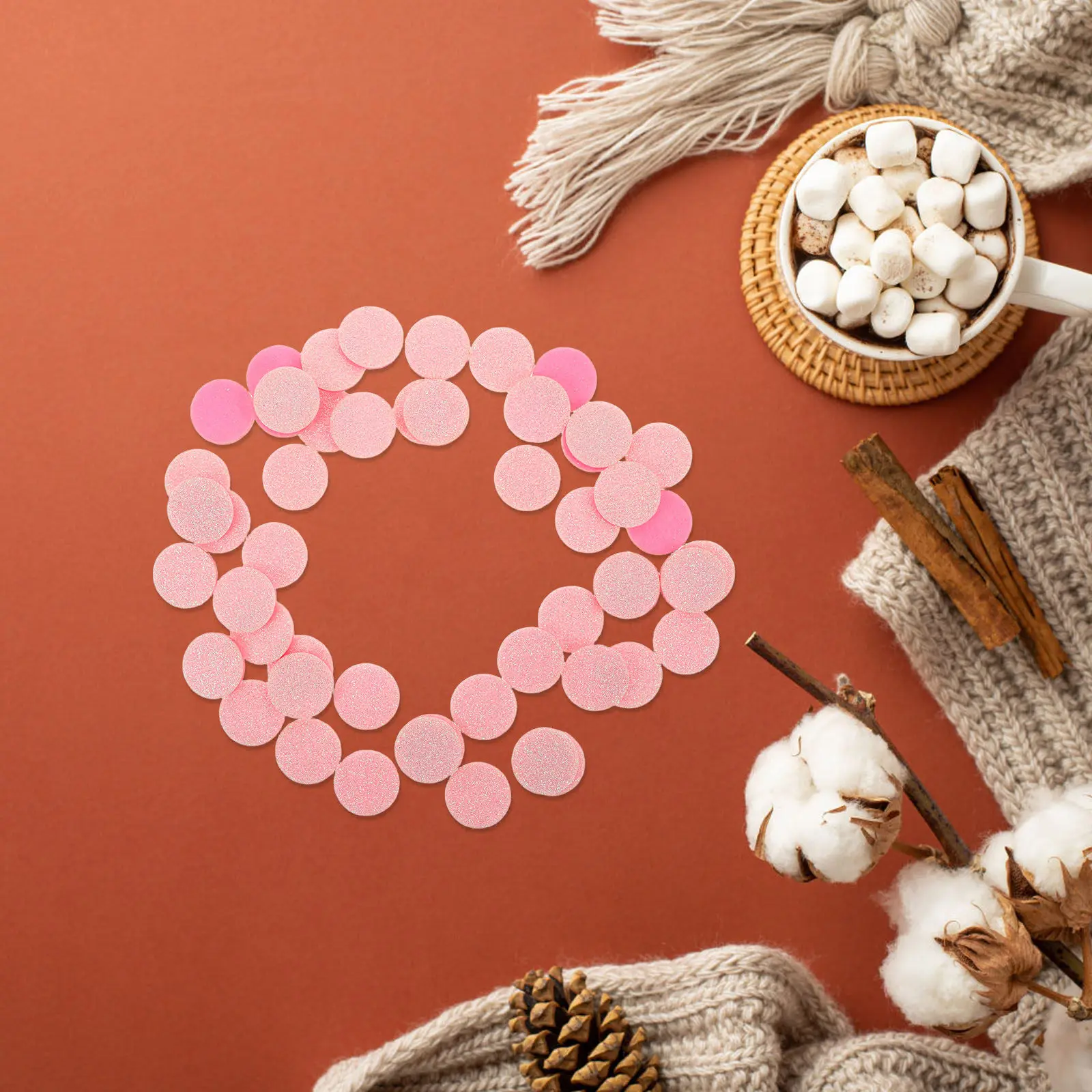 

50 шт. многоразовых круглых фибровых подушечек для аромадиффузора, сменные подушечки для эфирных масел для увлажнителя, автомобильного очистителя воздуха, ароматического ожерелья