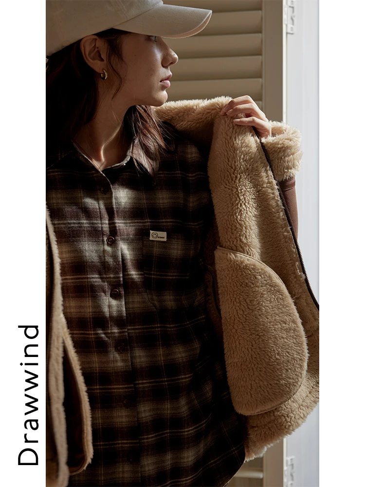 Veste en fourrure d'agneau tendance pour femme, collection automne 2025, en fibre de polyester épaisse, à manches longues et fermeture éclair