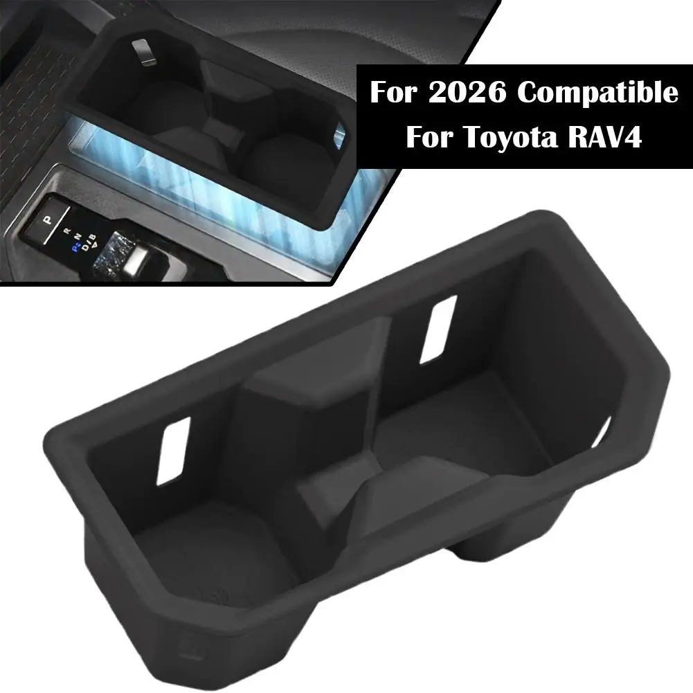 

Для Toyota RAV4 2026: Силиконовый чехол для центрального подстаканника, противоскользящий и водонепроницаемый, автомобильный аксессуар, нескользящий коврик