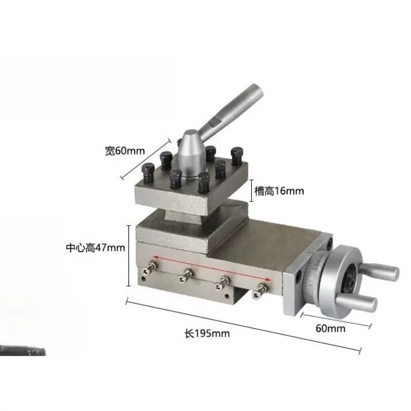 Quick Change Tool Post Holder Compound Slide Rest for Mini Bench Lathe Accessories