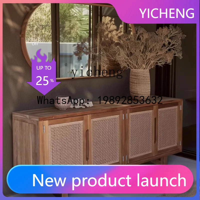 

H3-30 courtyard outdoor solid wood dining side tea storage cabinet B & B outdoor garden open-air log cabinet