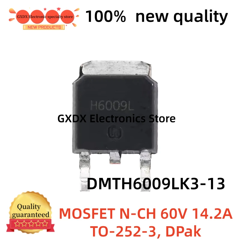 

10-20-30-40-50 шт./лот, 100% новый DMTH6009LK3-13 DMTH6009LK3Q-13 с маркировкой H6009L MOSFET N-CH 60V 14.2A TO-252-3, DPak