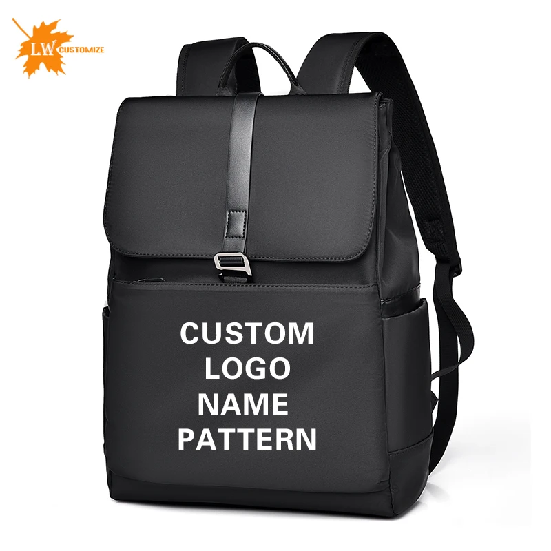 Wholesale Leisure Backpack Minimalist Business Computer Backpack Printed Logo Waterproof Backpack Printed Name Pattern