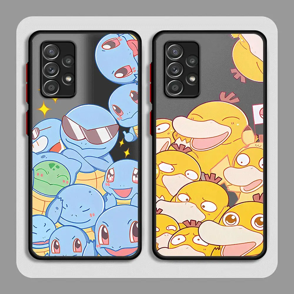 Anime Pokemon Phone Case for Samsung Galaxy A12 A13 A14 A21s A22 A23 A24 A32 A33 A34 A50 A51 A53 A54 A70 A72 A73 5G Cover