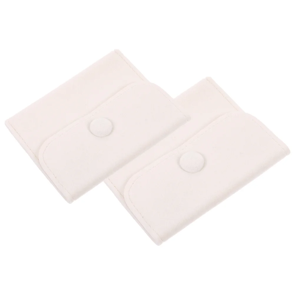 

2Pcs Elegant Jewelry Pouch Small Jewelry Bag Snap Button Gift Bag for Earrings Necklaces Storage Pouch for Necklaces Bracelet