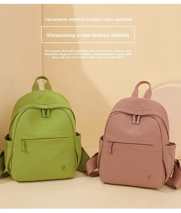 Stilvoller, minimalistischer Rucksack für Damen, leichte Reisetasche mit Telefonschlüsselaufbewahrung, kleiner, schicker Rucksack – Detail 4