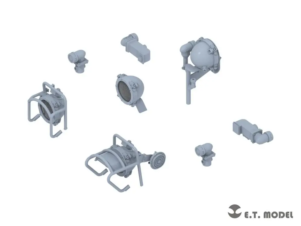 ET 모델 3D 인쇄 1:35 P35-275 조명 S, 러시아 T-80U 가족용